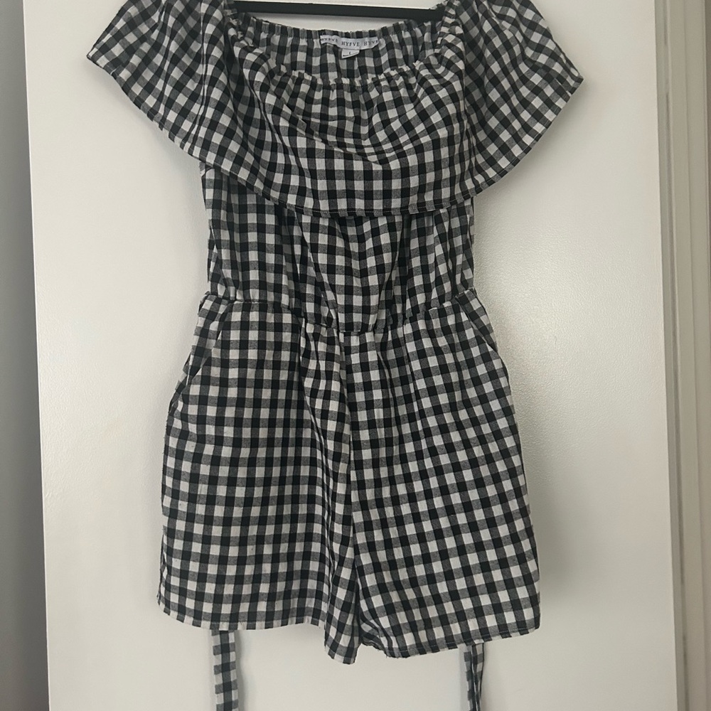 HYFVE Black& White checkered romper